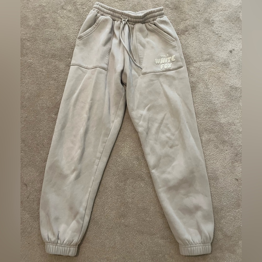 White Fox Sweatpants XS